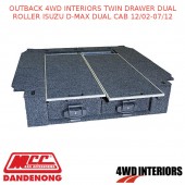 OUTBACK 4WD INTERIORS TWIN DRAWER DUAL ROLLER FITS ISUZU D-MAX DUAL CAB 